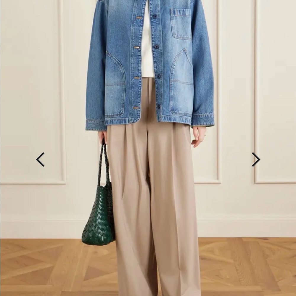 Doen Blue Denim Jacket with Green Collar Pascual - Picture 3 of 5